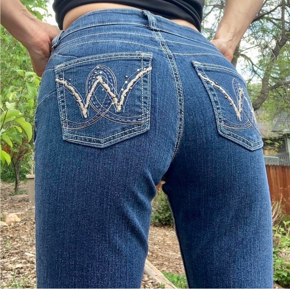 Wrangler women's blue denim bootcut y2k jeans size 10 EUC‎ inseam 25"